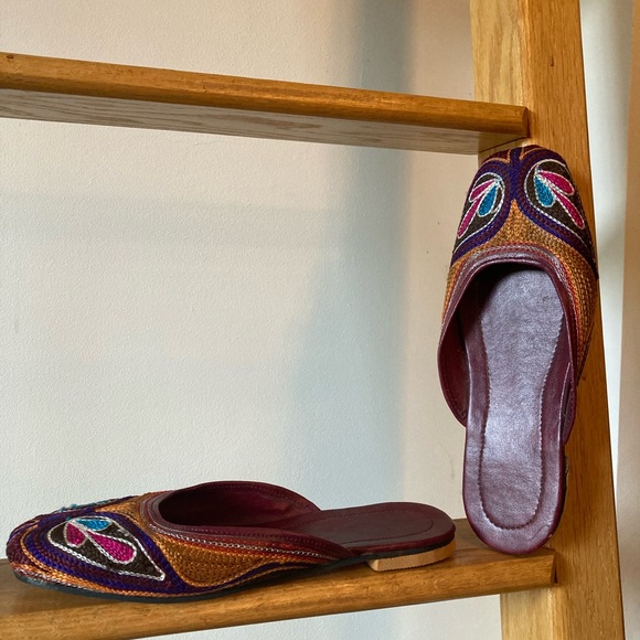 Vintage Bohemian slides shoes slippers - Picture 4 of 6